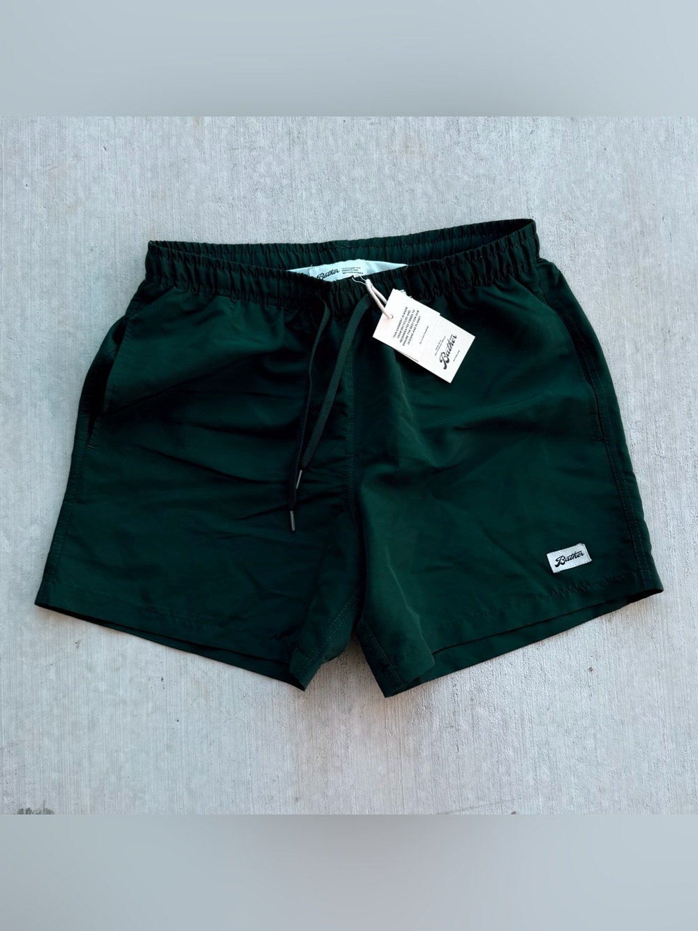Bather Solid Pine Swim Trunks New Men Size Small